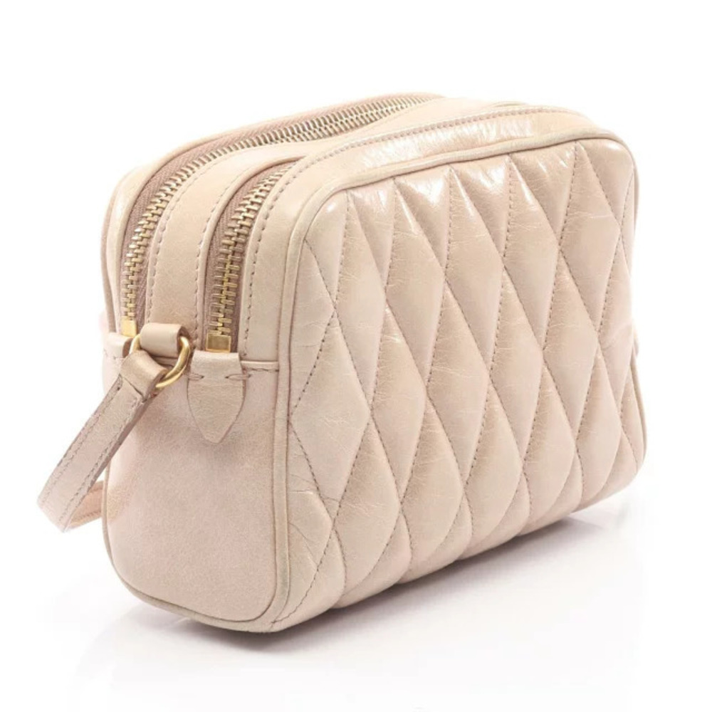 Miu Miu Bag Beige Shoulder Leather MATELASSE